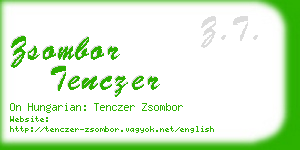 zsombor tenczer business card